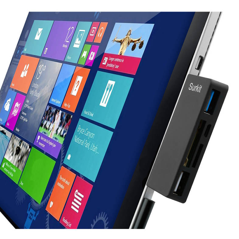 Cwxuan USB 3.0 HUB SD TF Card Reader for Surface Pro 3/4