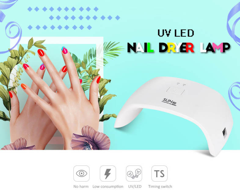 SUN 9X 18W 9 LEDs UV LED Manicure Tool Curing Nail Gel Dryer Lamp Home Salon