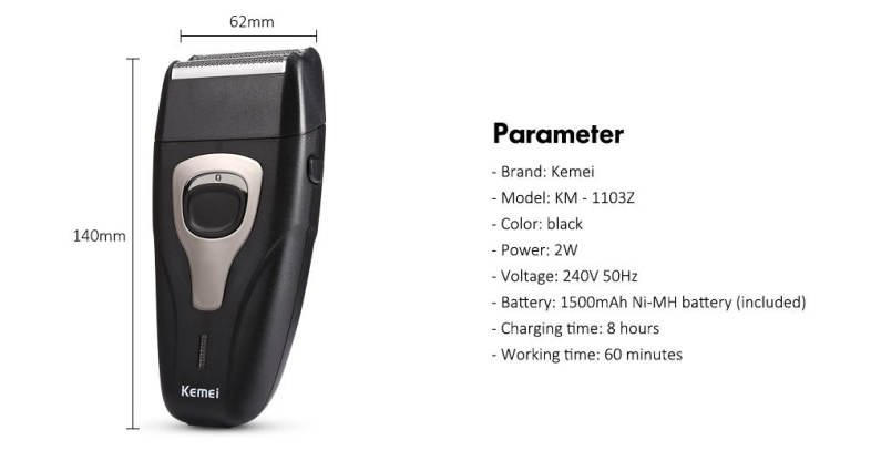 Kemei KM - 1103Z Dual Floating Men's Electric Shaver