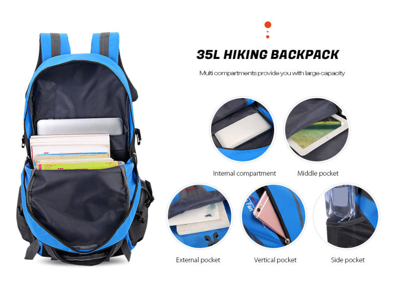 Xuanyufan Outdoor Hiking Lightweight 35L Water-resistant Travel Backpack