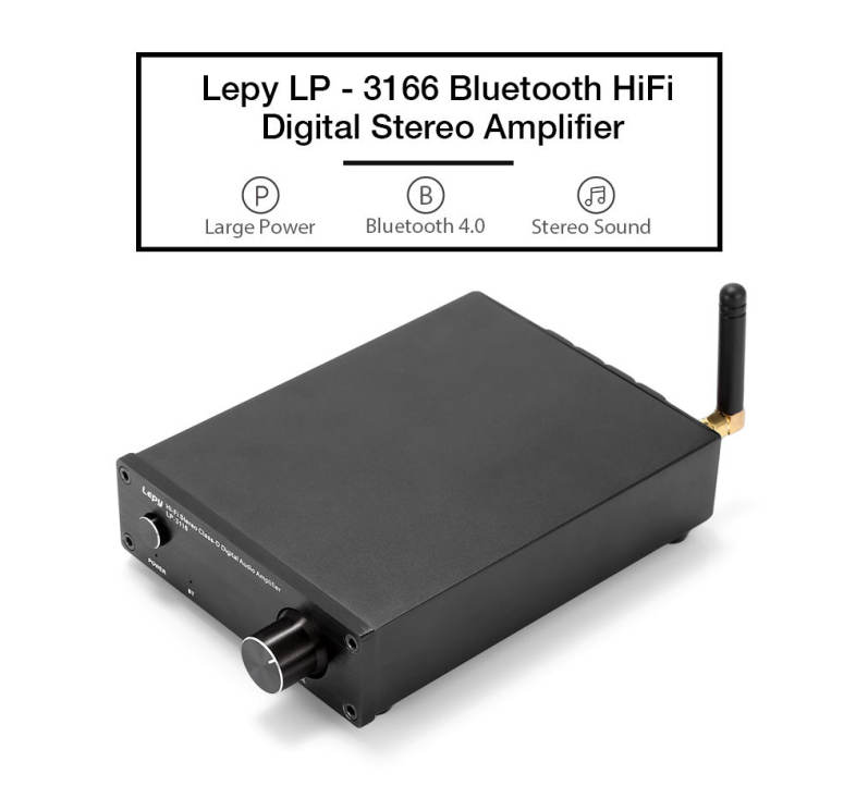 Lepy LP - 3166 Bluetooth Amplifier 2-channel HiFi Digital Stereo Audio 