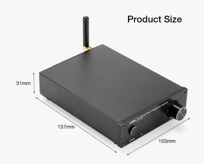 Lepy LP - 3166 Bluetooth Amplifier 2-channel HiFi Digital Stereo Audio 