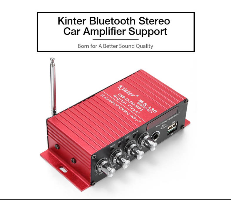 Kinter MA - 130 2CH Bluetooth Stereo Car Audio Digital Power Amplifier