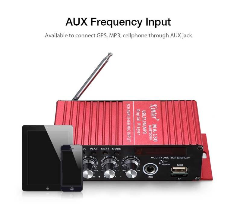 Kinter MA - 130 2CH Bluetooth Stereo Car Audio Digital Power Amplifier