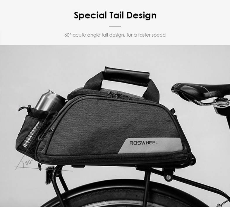ROSWHEEL 141472 Multifunctional Bicycle Pannier Bag Trunk Pack