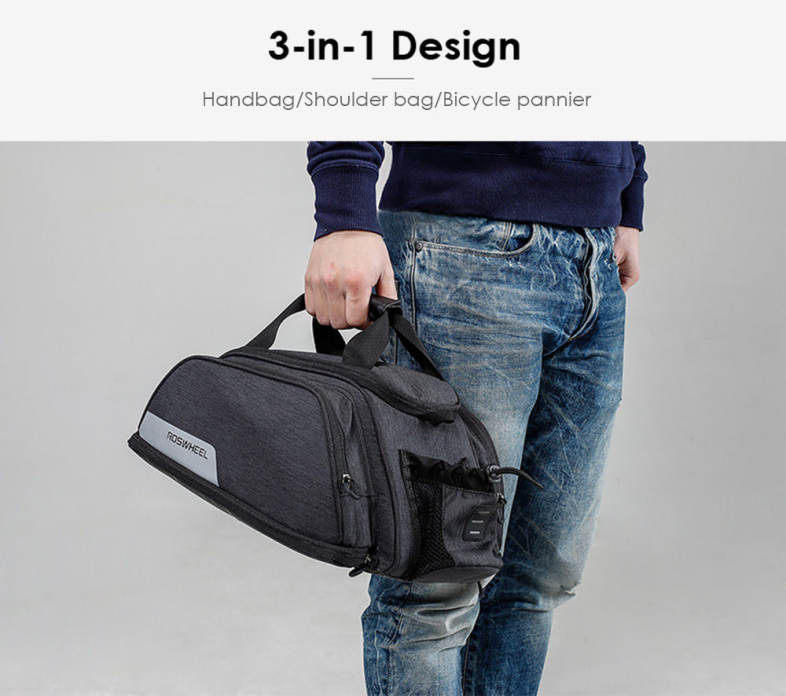 ROSWHEEL 141472 Multifunctional Bicycle Pannier Bag Trunk Pack
