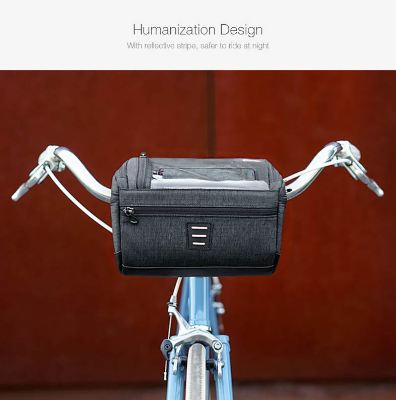 ROSWHEEL 111459 3L Capacity Bike Front Handlebar Bag Bicycle Basket