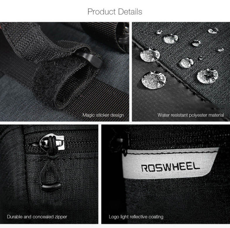 ROSWHEEL 111459 3L Capacity Bike Front Handlebar Bag Bicycle Basket