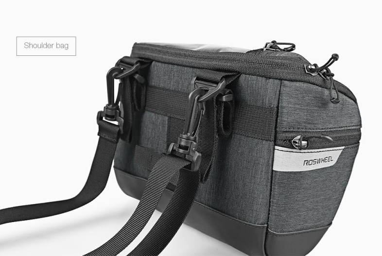 ROSWHEEL 111459 3L Capacity Bike Front Handlebar Bag Bicycle Basket