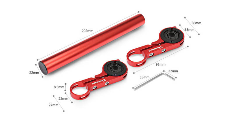 Deemount HLD - 208 Bike Extender Handlebar with Aluminum Alloy Bracket 