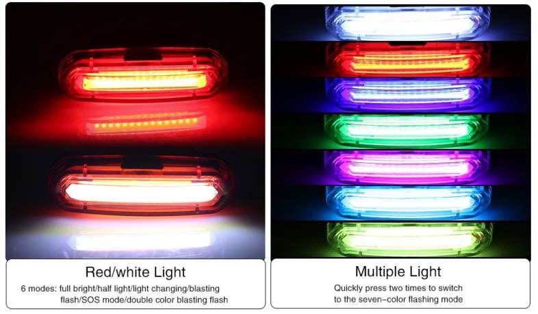 Deemount Rechargeable Bicycle Taillight Rear Lamp