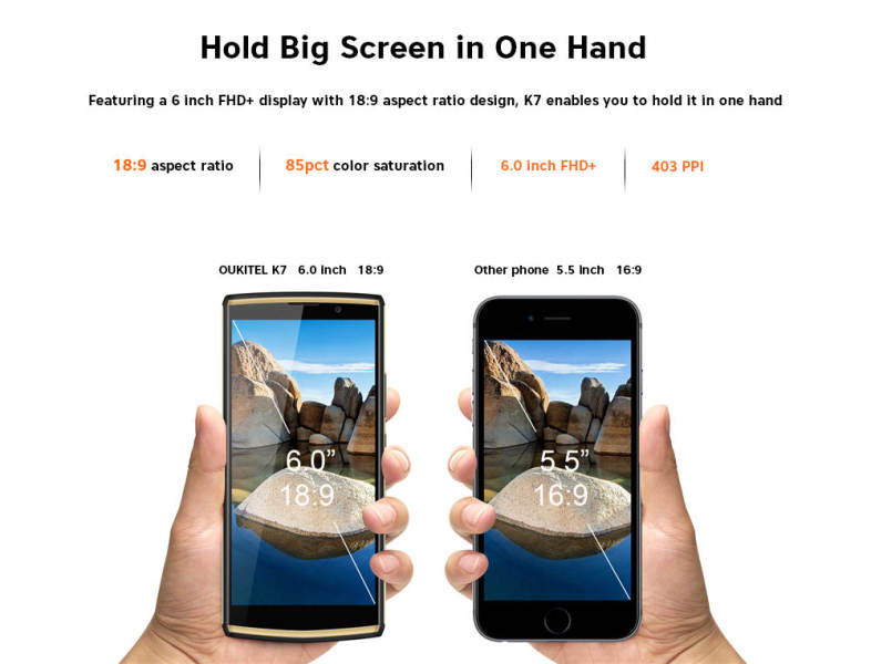 OUKITEL K7 6.0 inch 4G Phablet MTK6750T Octa Core 4GB RAM 64GB ROM 10000mAh