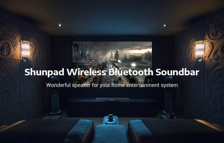 Shunpad S - R100 Wireless Bluetooth Soundbar Speaker with LED Display