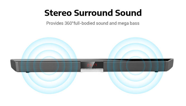 Shunpad S - R100 Wireless Bluetooth Soundbar Speaker with LED Display