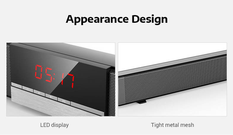 Shunpad S - R100 Wireless Bluetooth Soundbar Speaker with LED Display