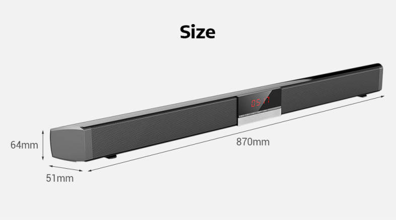 Shunpad S - R100 Wireless Bluetooth Soundbar Speaker with LED Display