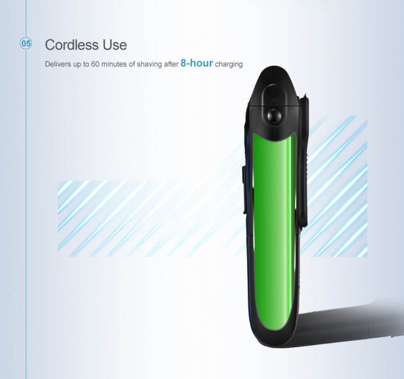POVOS PS2208 Men Electric Foil Shaver Rechargeable Wet / Dry Washable Razor