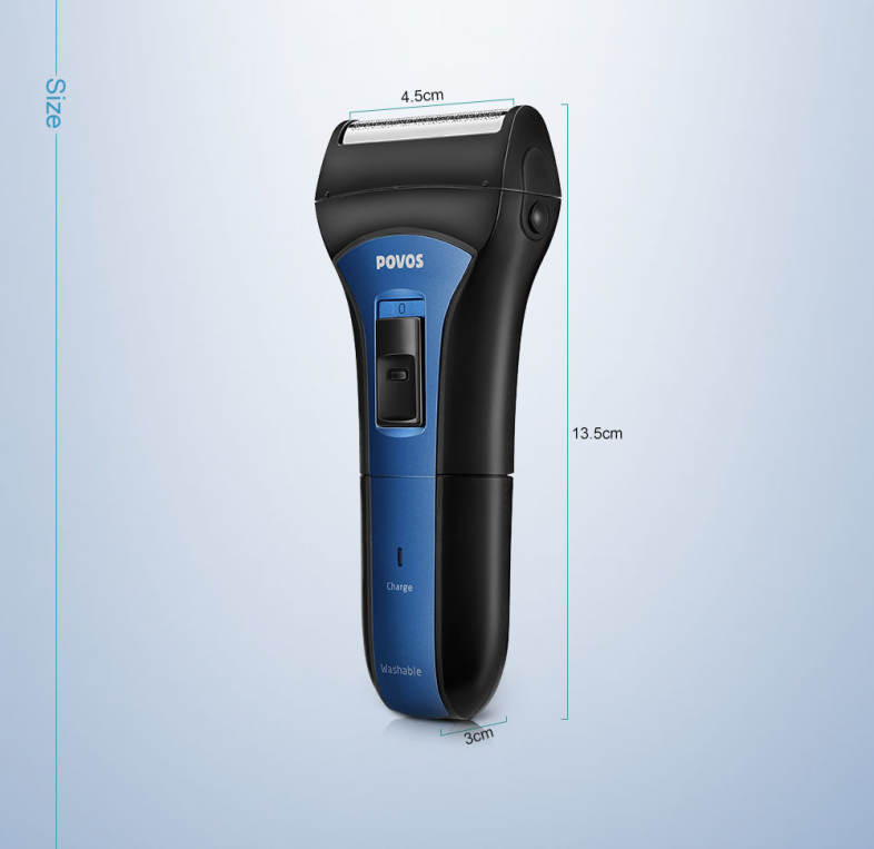 POVOS PS2208 Men Electric Foil Shaver Rechargeable Wet / Dry Washable Razor
