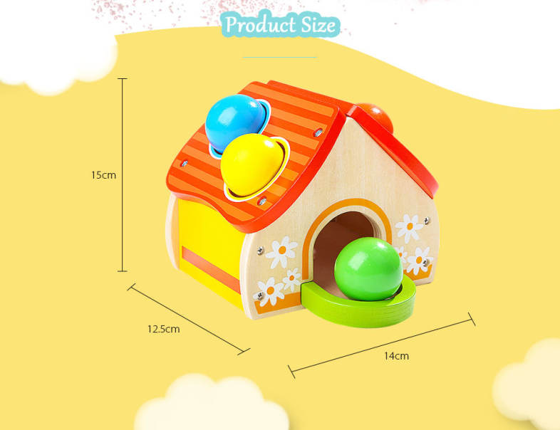 Topbright 6947 Wooden House Toy Small Hammer Knocking Balls