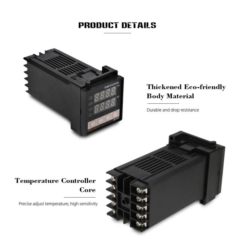 SINOTIMER MC100 - FK07 - MAN Intelligent Temperature Controller Thermostat with Heating Cooling Alarming Function