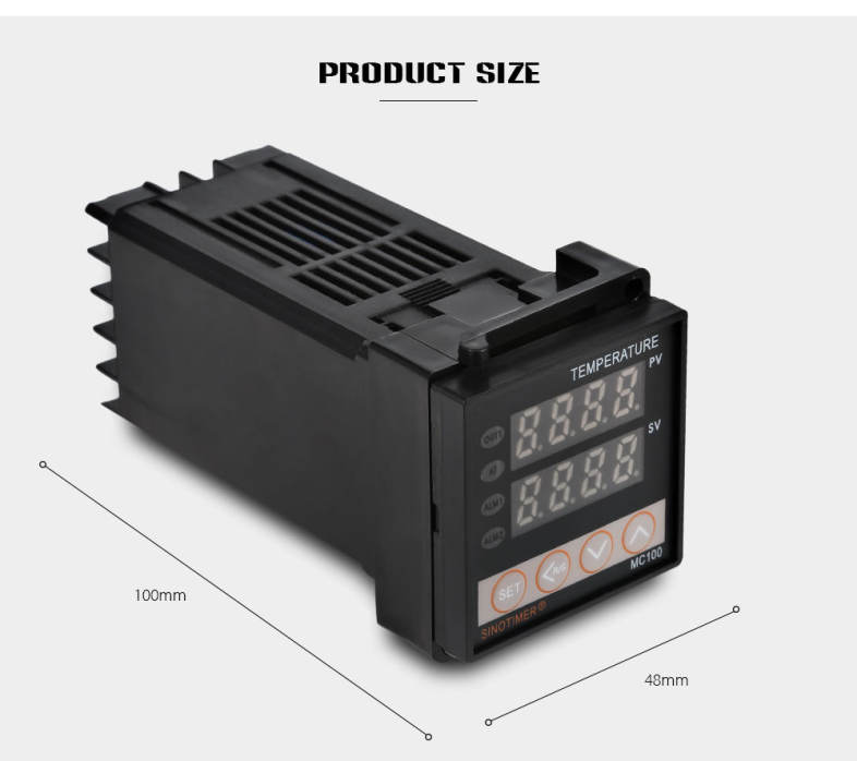 SINOTIMER MC100 - FK07 - MAN Intelligent Temperature Controller Thermostat with Heating Cooling Alarming Function
