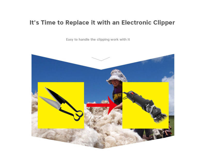 N1J - GM01 - 76 Electric Sheep Shearing Clipper 320W