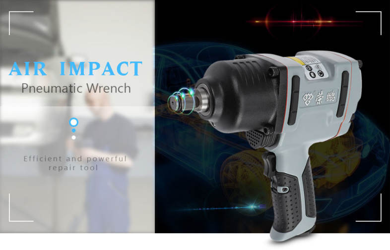 Rongpeng Air Impact Wrench Pneumatic Socket Set Compact Gun