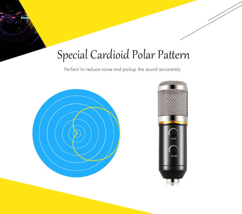 BM - 300FX Audio Sound Recording Condenser Microphone with Foldable Tripod