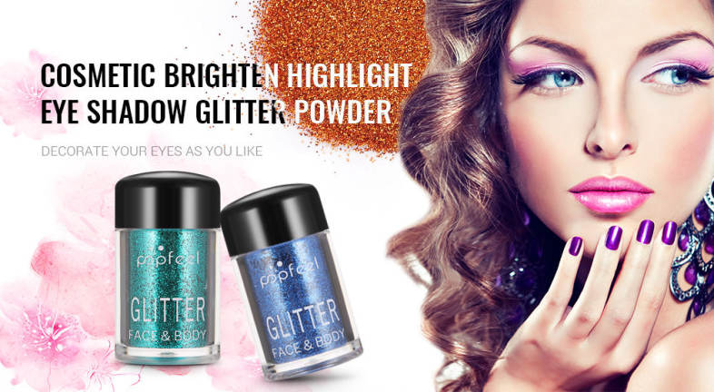 POPFEEL 12 Color Brighten Highlight Eye Shadow Glitter Powder