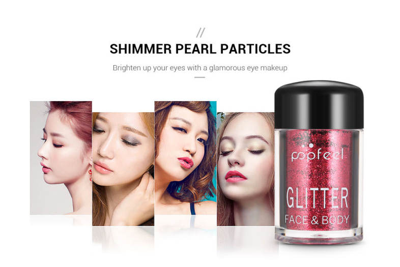 POPFEEL 12 Color Brighten Highlight Eye Shadow Glitter Powder