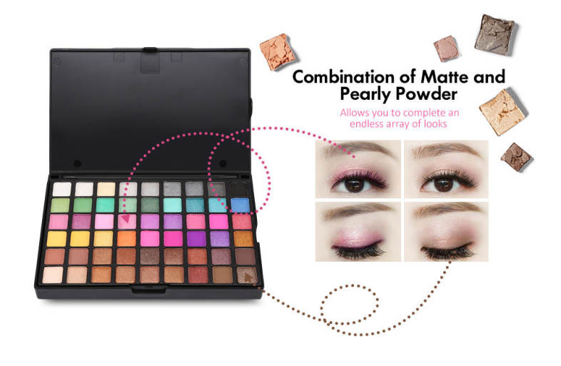POPFEEL 162 Color Eye Shadow Palette Matte Glitter Powder Makeup Set