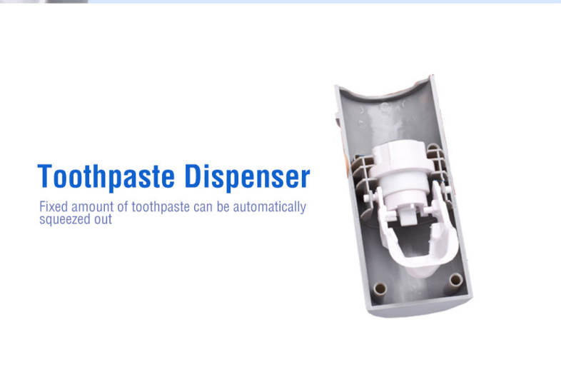 Wall Mount UV Sterilizer Toothbrush Holder Automatic Toothpaste Dispenser