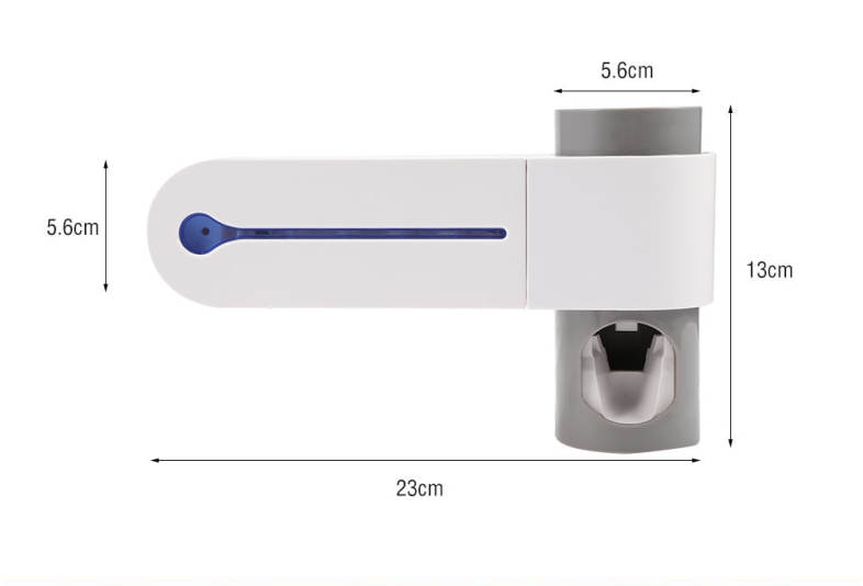 Wall Mount UV Sterilizer Toothbrush Holder Automatic Toothpaste Dispenser