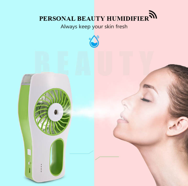 Mini USB Handheld Beauty Moisturizing Fan with Cooling Spray Humidifier