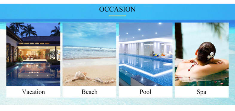 Sexy Female Tied Strap Backless Striped Print Women Bikini Set Swimwear