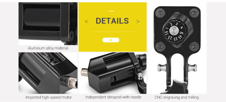 Gustala 8137 Aluminium Alloy Rotary Tattoo Machine Liner Shader