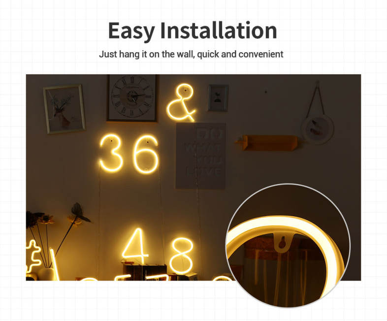 LED Neon Light Sign AA Battery Powered for Home Party Decoration 