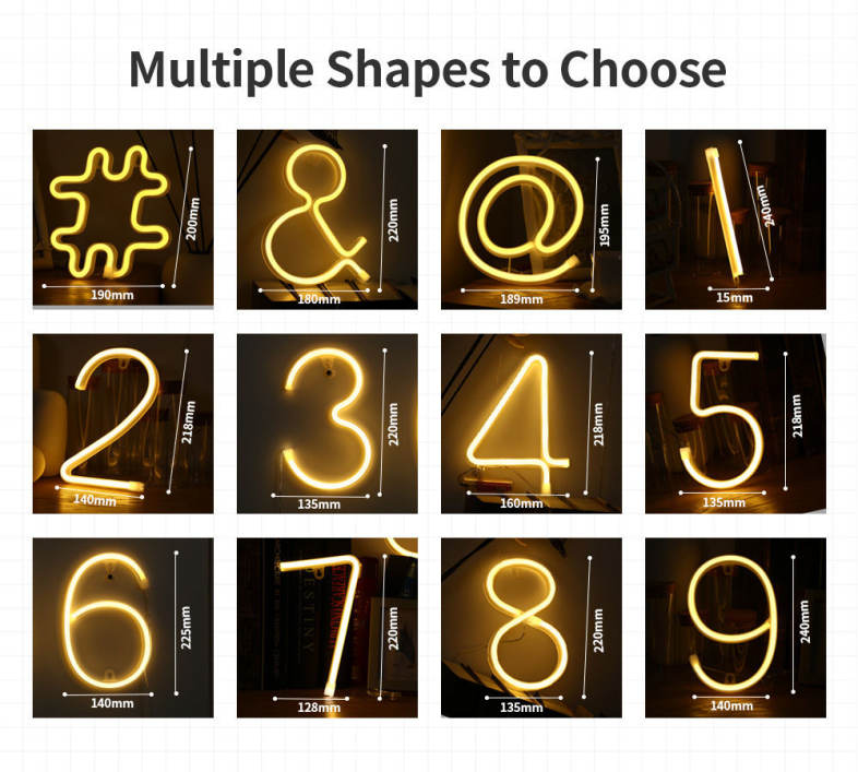 LED Neon Light Sign AA Battery Powered for Home Party Decoration 