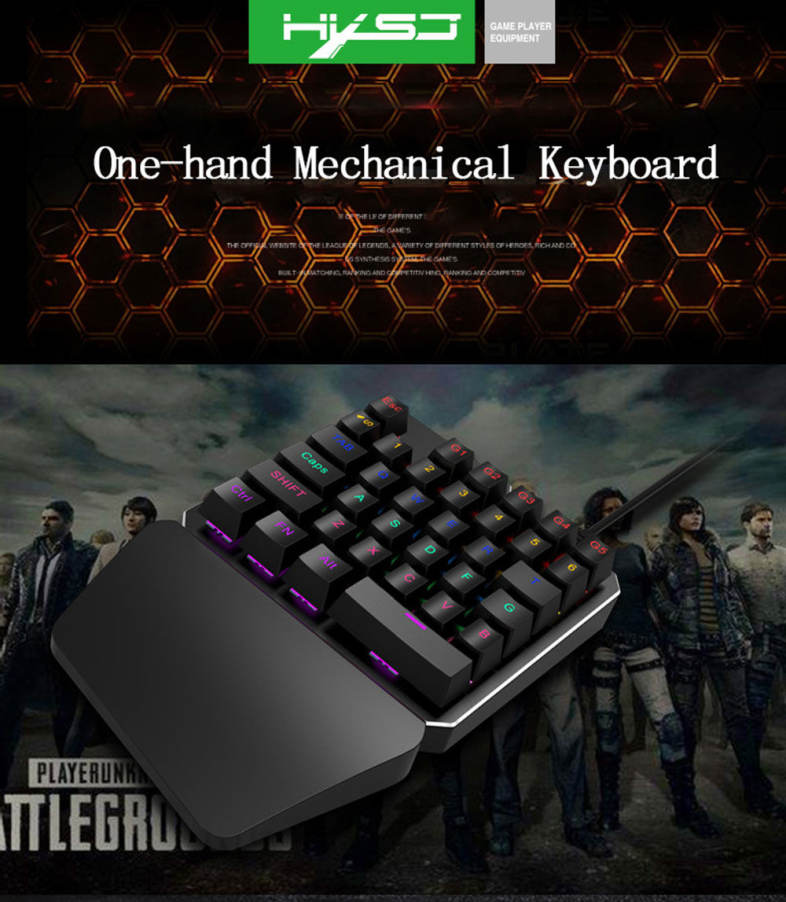 HXSJ J100 One-handed Gaming Mechanical Keyboard