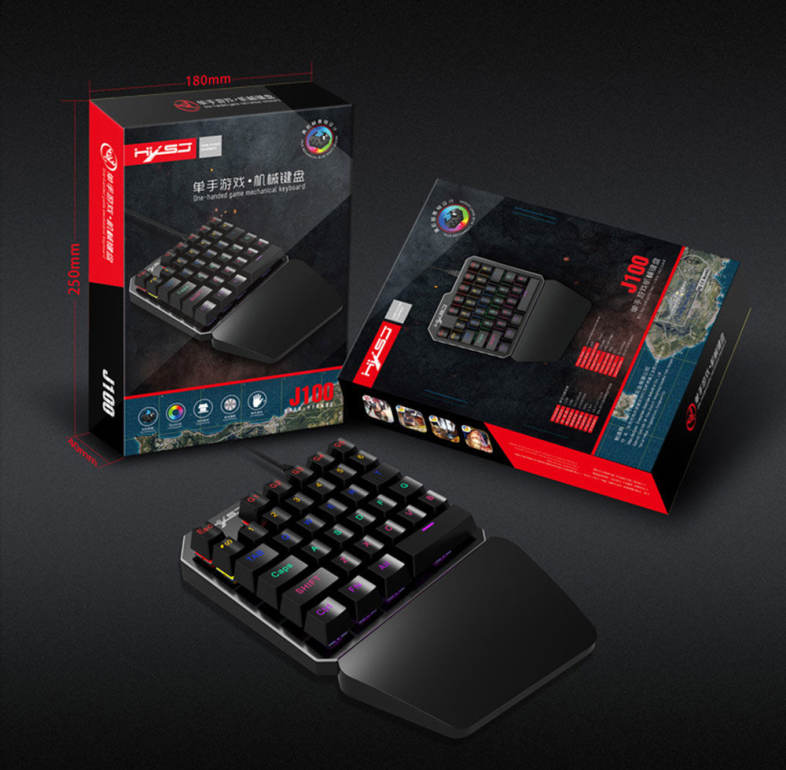 HXSJ J100 One-handed Gaming Mechanical Keyboard