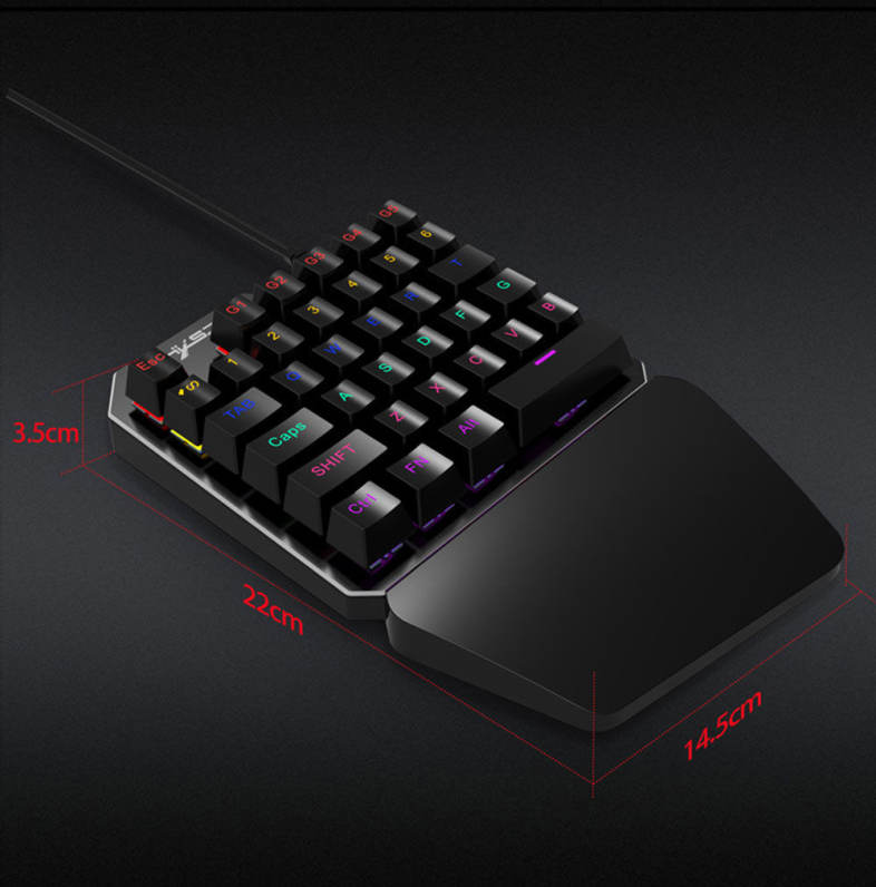 HXSJ J100 One-handed Gaming Mechanical Keyboard