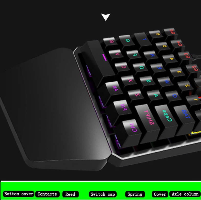 HXSJ J100 One-handed Gaming Mechanical Keyboard