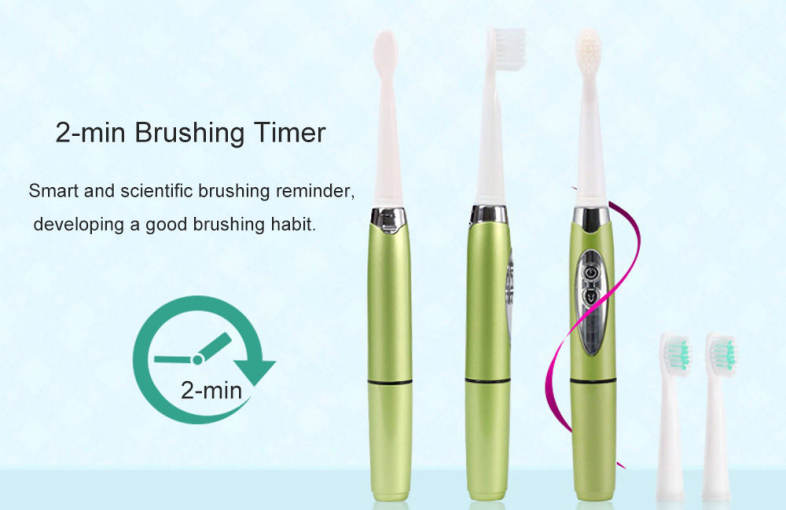 SEAGO SG - 659 Waterproof Sonic Electric Toothbrush Intelligent 2-min Timing with 3 Brush Heads