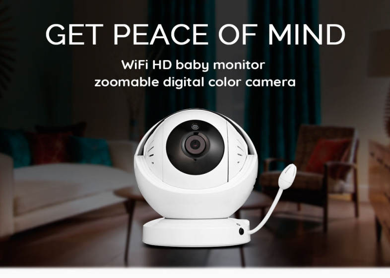 HD Newborn Baby Monitor with Zoomable Night Vision Digital Color Camera