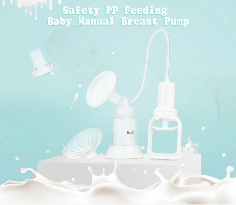 Rluckey Push-pull Type Manual Breast Pump Baby Breastfeeding Milk Bottle
