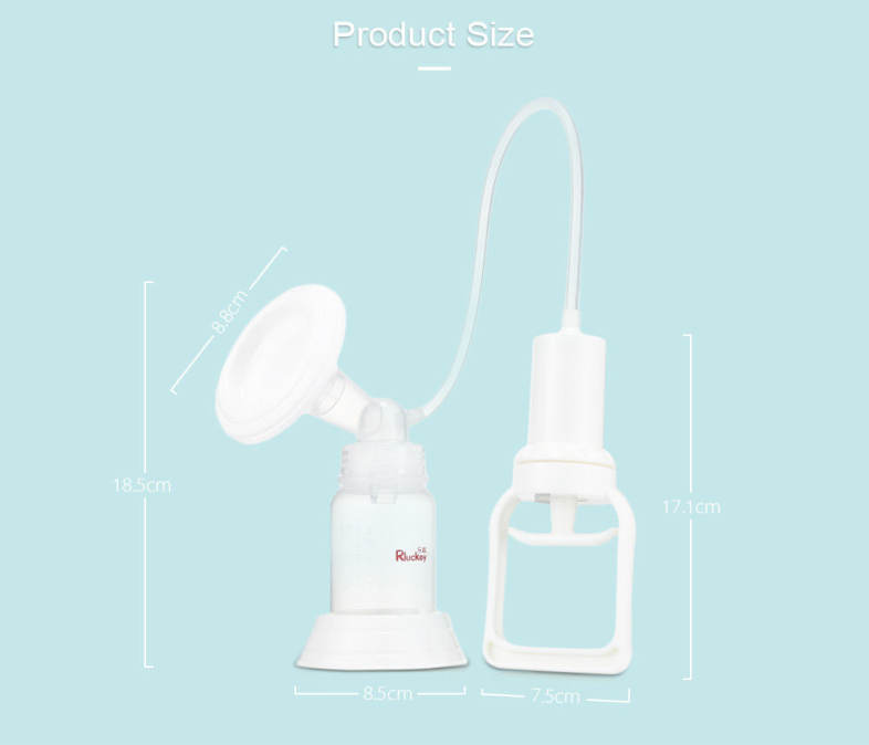 Rluckey Push-pull Type Manual Breast Pump Baby Breastfeeding Milk Bottle