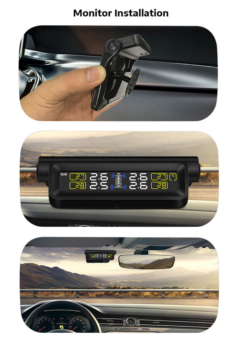 CAREUD T680 Car Wireless External Tire Pressure Temperature Monitoring System 
