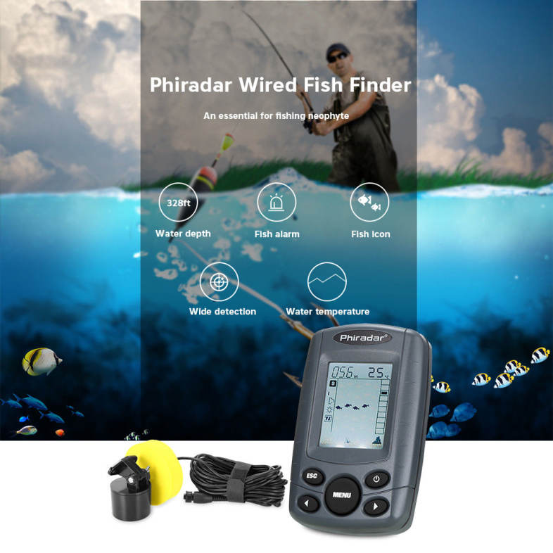 Phiradar FF108A Fish Finder Wired Portable Fishing Equipment Outdoor Tool