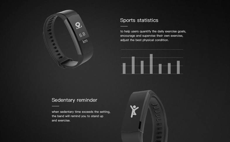 Lenovo HX06 Smart Wristband Bezel-less Screen Fitness Tracker