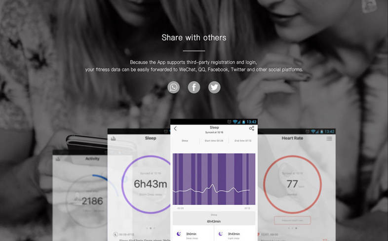 Lenovo HX06 Smart Wristband Bezel-less Screen Fitness Tracker